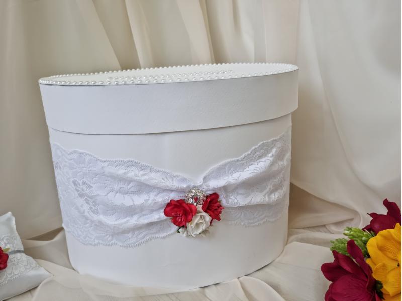 Сватбена кутия за подаръци - " Червена роза "