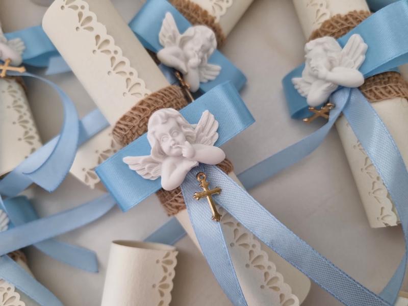 Покана за кръщене "Ангелче"