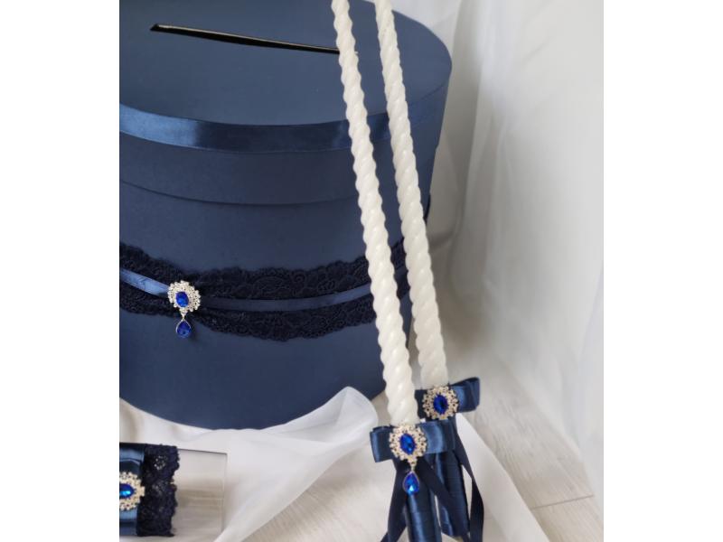 Сватбени ритуални свещи - "Сапфир"