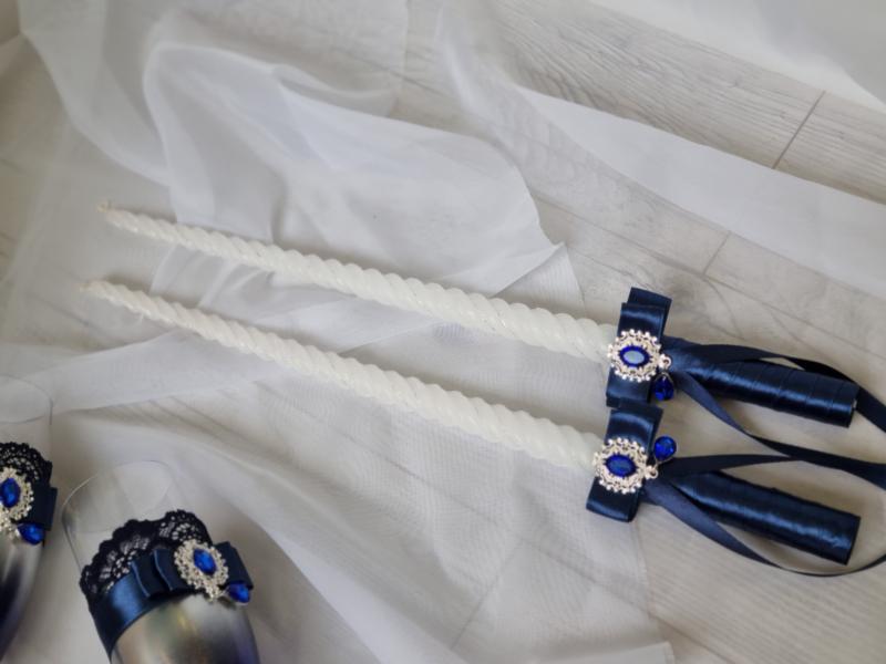 Сватбени ритуални свещи - "Сапфир"