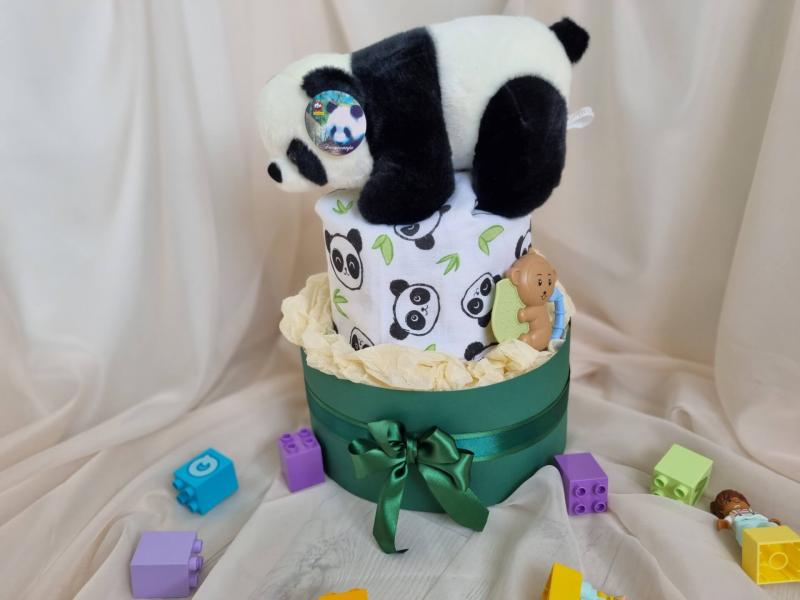 Торта от памперси "Панда"