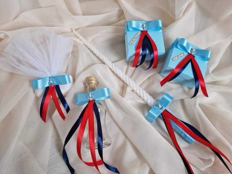 Комплект за кръщене "Шарена котвичка"