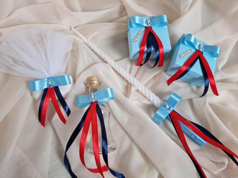 Комплект за кръщене "Шарена котвичка"